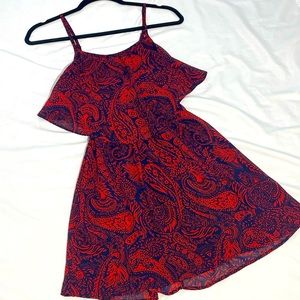 XS Red and Blue Dress